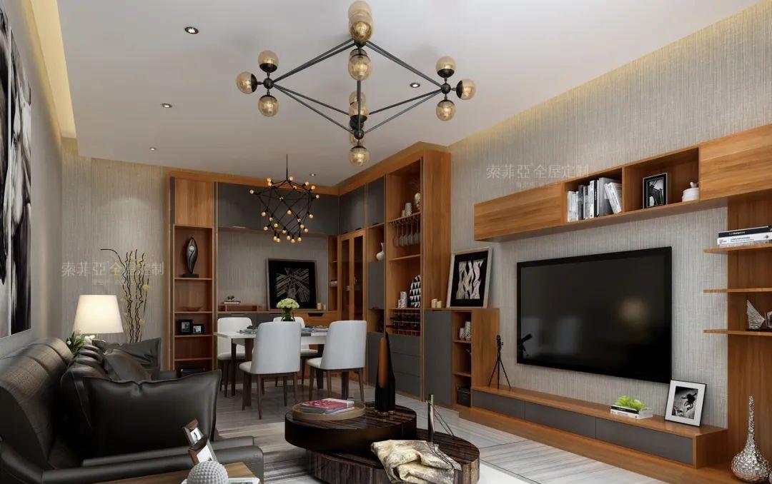 |餐边柜怎么装更实用？整墙式轻奢风的做法太赞了！