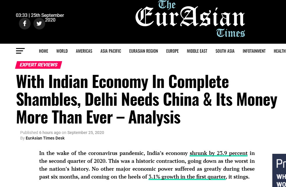 印媒：印度經濟正在全面崩潰，新德裡比任何時候都更需要中國援助-圖2