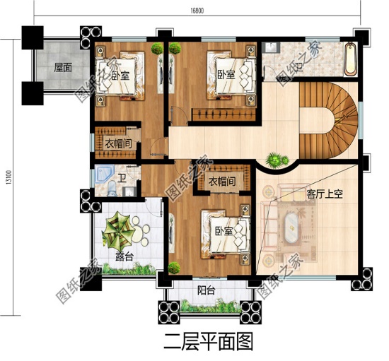 |3套三层别墅大户型,有效果图和平面图,过完年就建