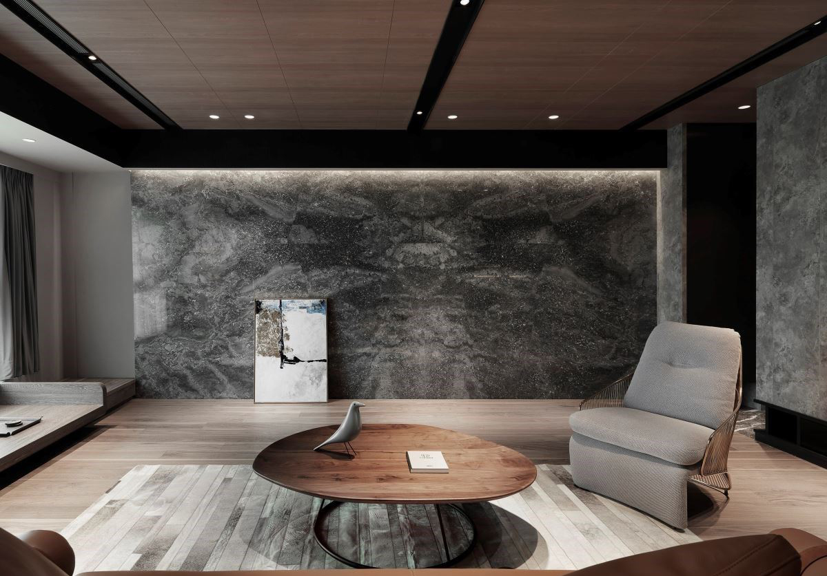 『』直击现代风异材质豪宅！大型中岛X朴实大气氛围，尽享美学风光