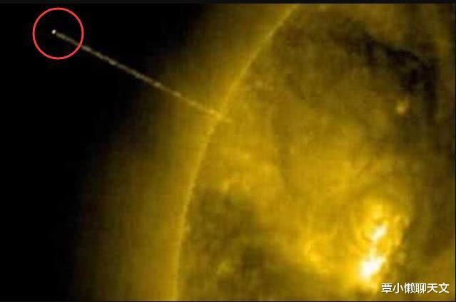「UFO」太阳边缘出现外星巨型飞船，或为采集能源而来，外星文明出现了？