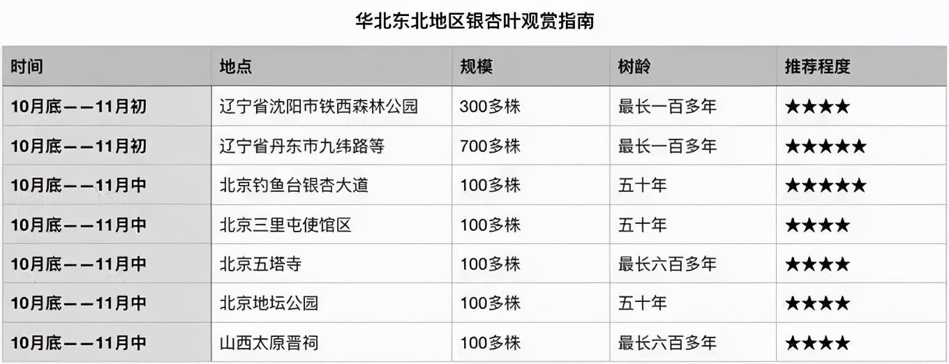 银杏树|全国银杏观赏地图，挑上一个地方去观赏银杏，也不枉过这个秋天