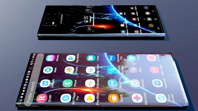 瀑布屏|华为Mate40Pro概念图：瀑布屏覆盖前后机身，后盖仅剩浴霸镜框