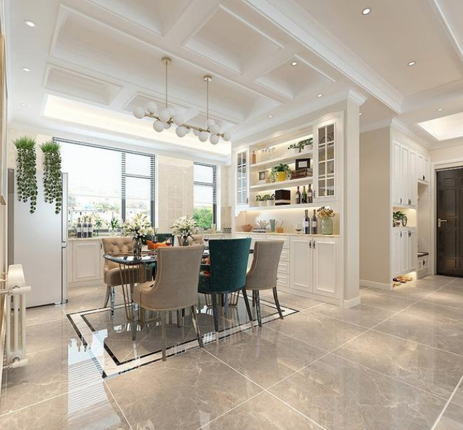 |128㎡美式风新房，客厅装修近乎完美，让人看一眼后就不想走了！