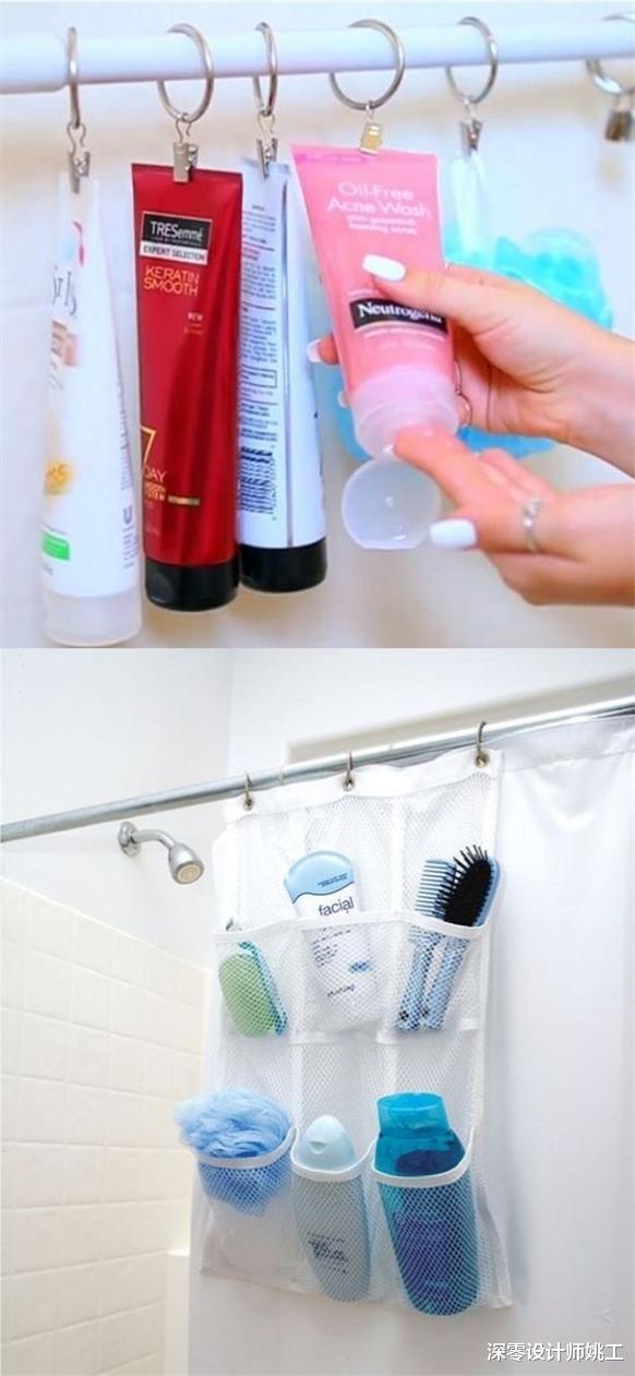 老年小妙招|卫生间4㎡就这样收纳，见缝插针，该挂的挂该藏的藏，榨干巴掌地
