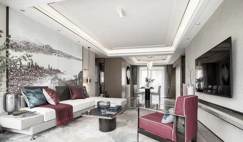 设计师|有一种中国风,叫做东方山水,135㎡新中式,入户第一眼,高级!