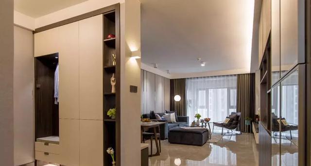 参观精装楼盘样板间，三居都市轻奢范儿，玄关柜墙太惊艳了