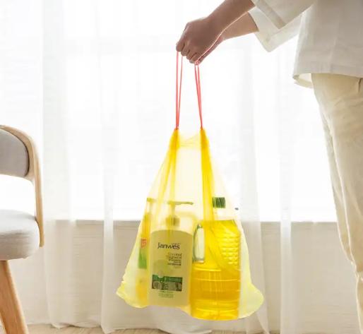 ＂塑料袋放角落杂乱又积灰，不如这样放，干净整洁不粘灰＂