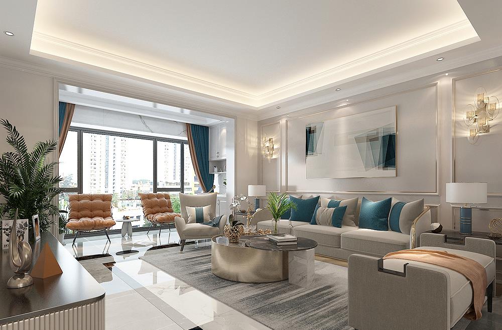 『』90后年轻夫妻的美式混搭风格装修，125平米三房，时尚前卫又雅致