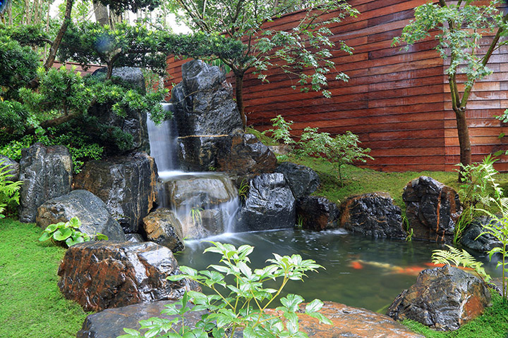 |庭院鱼池：10个花园庭院鱼池设计，让它成为花园的“点睛之笔”