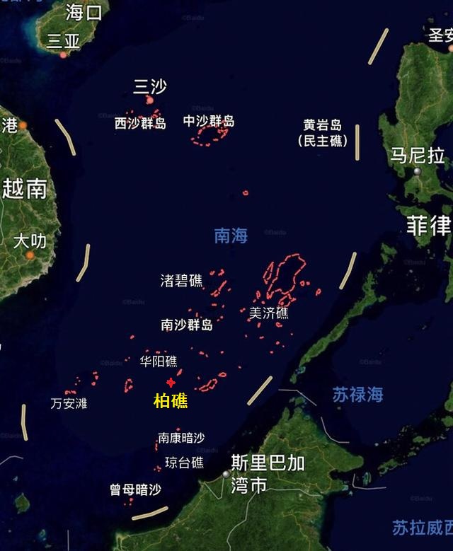 马尔代夫|南沙诸岛礁坪面积最大的岛礁——柏礁,可建成为中国的马尔代夫