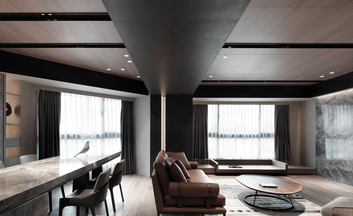 『』直击现代风异材质豪宅！大型中岛X朴实大气氛围，尽享美学风光