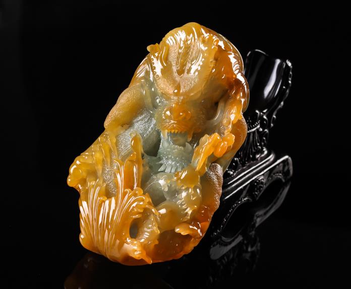 翡翠|龙战于野，其血玄黄一一“金翡翠”黄翡