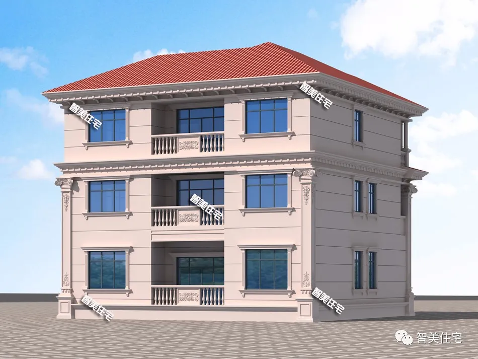 【】客厅挑空设计的农村别墅，豪华欧式风格，有钱有品位的象征