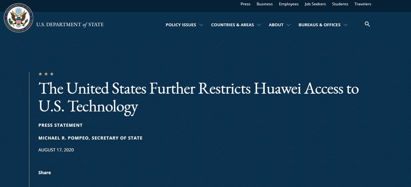 华为|库存耗尽！美国“终极禁令”出台：联发科、高通也救不了华为