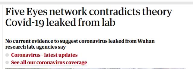 [澳大利亚]外媒宣称“五眼”联盟资料证明病毒来自武汉研究所，事实却是……