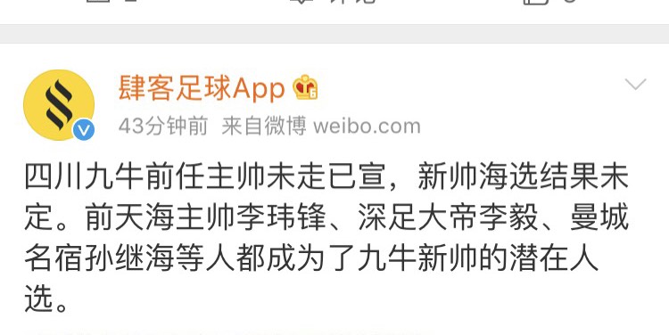 「崔康熙」李玮锋下家浮现？中甲升班马主帅三名宿成候选，与曼城为兄弟球队