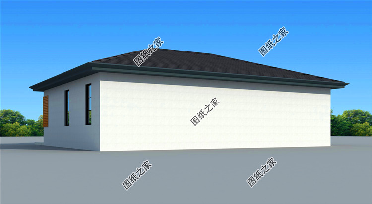 |农村一层自建房效果图，另附4室一厅详细图，建房一定要看