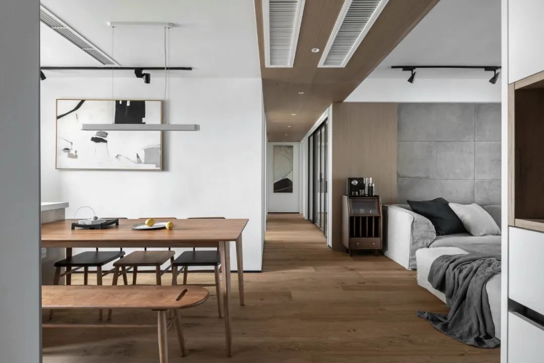 @130㎡北欧简约，女主人爱生活，男主爱游戏，客厅书房设计一体