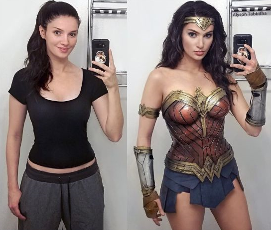 『超级英雄』超级英雄神级cos，钢铁侠神还原，而她就像是神奇女侠的双胞胎