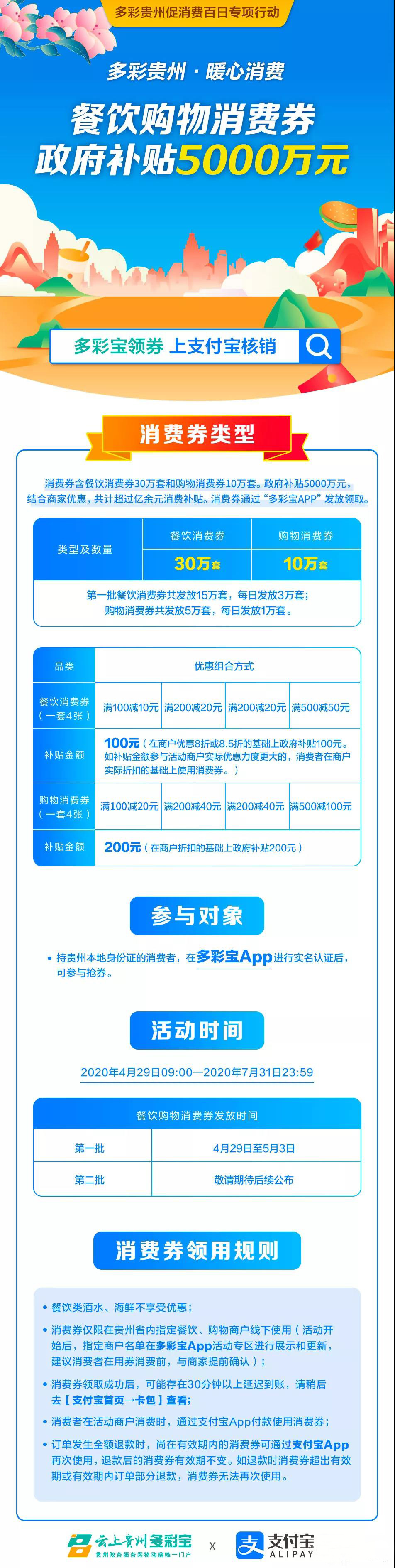 #支付宝#贵州人的亿元消费补贴即将到账29日起 可使用支付宝核销