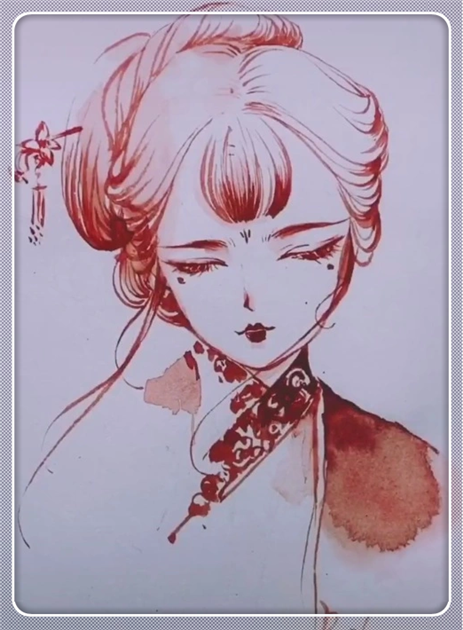 美术生挑战画古风少女，开局被吐槽不打草稿，成品一出：秀儿是你吗？