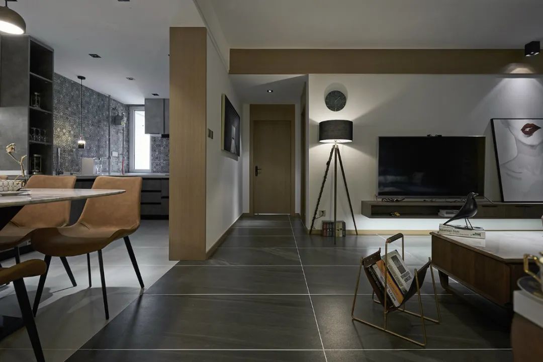 @120㎡现代简约，昏暗的高级灰，年轻舒适的居家感