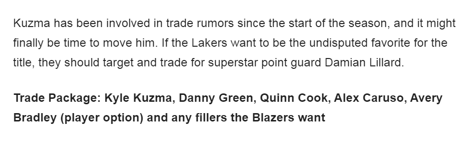 达米恩·利拉德：再见詹姆斯！别做梦了湖人！利拉德曾做出一决定！太难得了