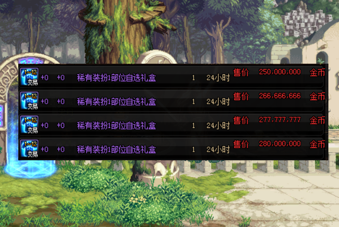 「物价」DNF：五一开服后物价，单件天空2.5E起步，深渊骑士战灵天舞没货