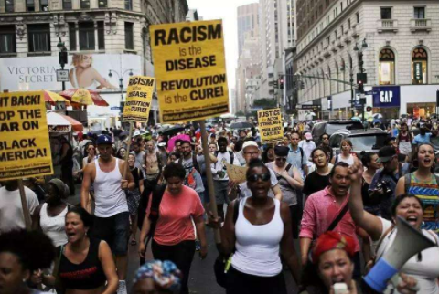 奥巴马@全美大混乱之际，奥巴马正式出山平乱，这下美国人终于心安了