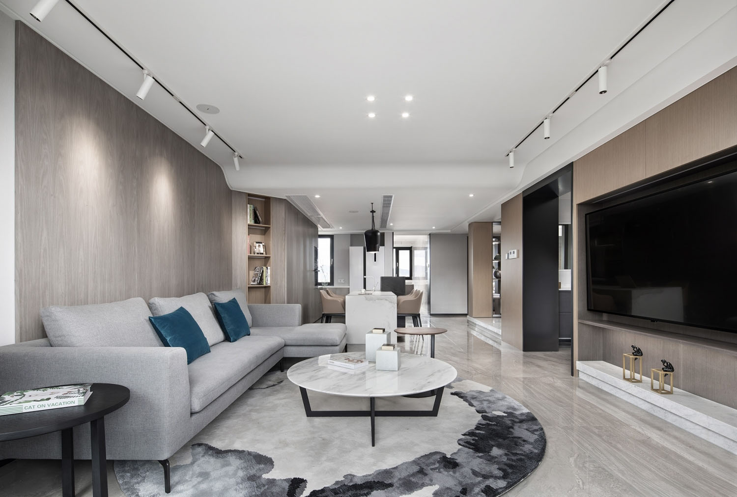 |190平现代简约风格软装设计，喧嚣都市一角的静谧