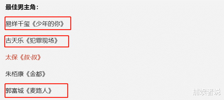 「易烊千玺」香港金像奖被内地攻陷，易烊千玺转型实力派，周冬雨成双料影后