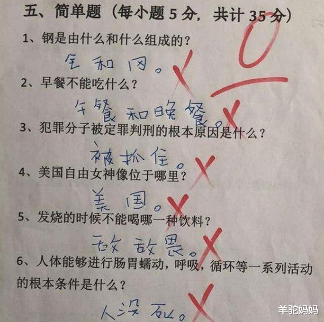 考试|小学生0分试卷走红，老师看了也无奈，网友：这是“真皮”