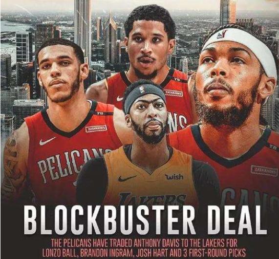 「湖人队」湖人交易浓眉送出的4号签,选中了哪位球员?如今混的如何?