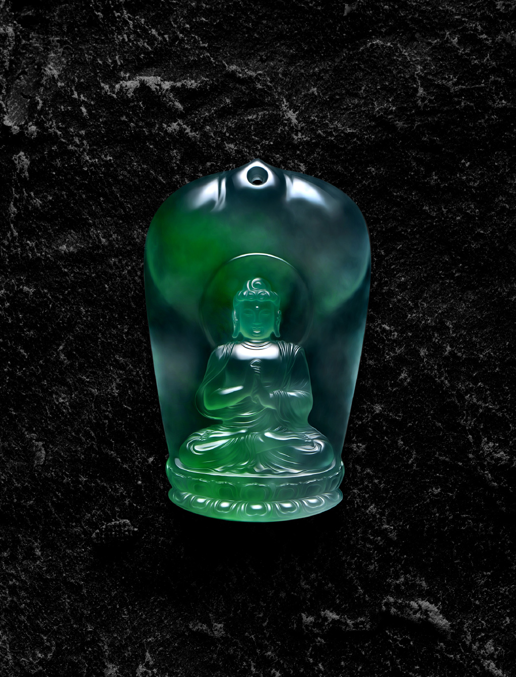 翡翠|飘花翡翠边角料巧夺天工,最后被神秘收藏!!!