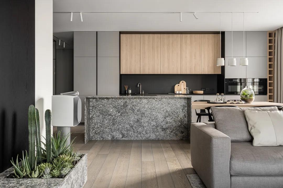 []用高级灰+原木风装修115平的家，有腔调！