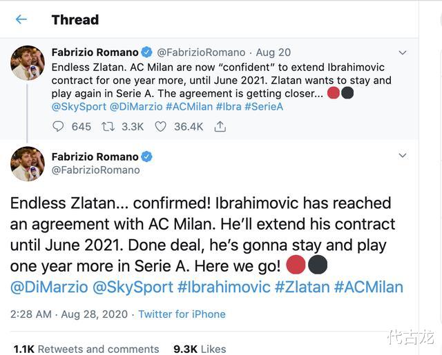 伊布|肥皂剧结束,伊布和AC米兰已完成续约,穿9号战袍扛复兴大旗