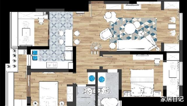 |小夫妻买98㎡两居室，花8万块爆改三室一厅，宽敞舒适超温馨！