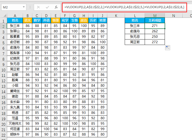 |同一条件下任意多列求和，VLOOKUP比SUMIFS还快，不信来看！