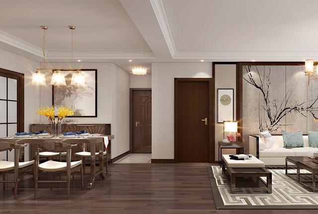 |124平新中式二居室,散发着简洁优雅、唯美大气的层次之美