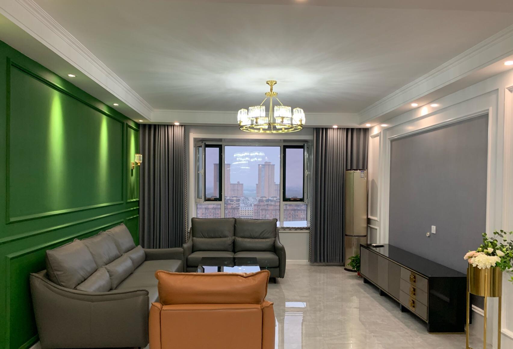 ▲终于在城中心安了一个家，装修效果还不错，电视墙太喜欢了，晒晒