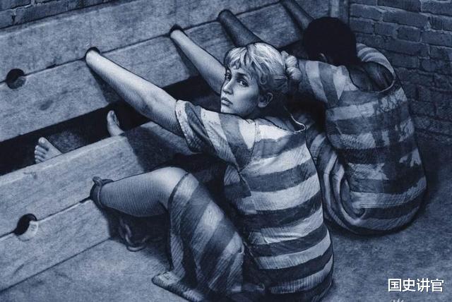 「英国」一艘军舰载着200名女囚，从英国前往澳洲，到达时女囚都怀孕了