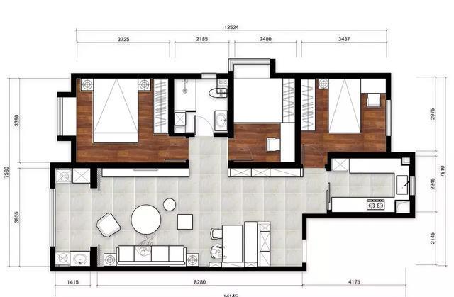 参观精装楼盘样板间，三居都市轻奢范儿，玄关柜墙太惊艳了