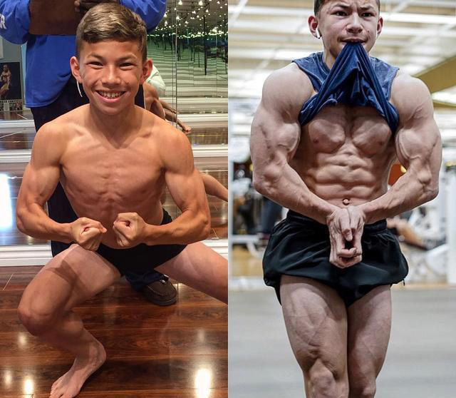 「健身」他健身4年，17岁就练出了强壮肌肉，身高只有160cm，怎么回事？