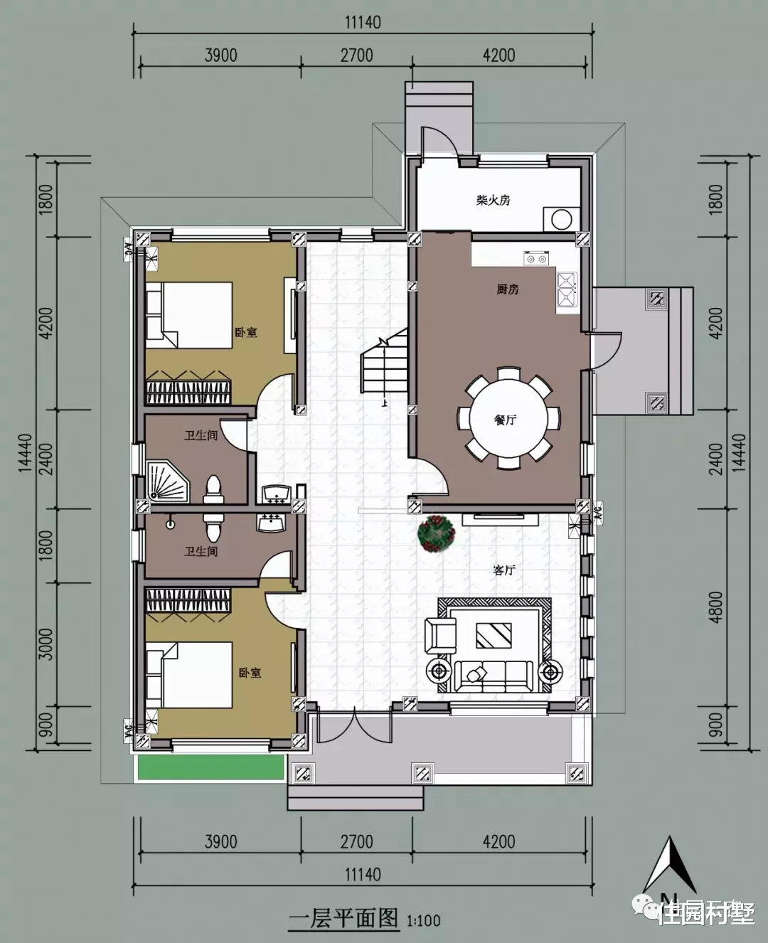 |农村自建二层别墅，面宽11米多，5室1厅，还有柴火房，暖和又实用