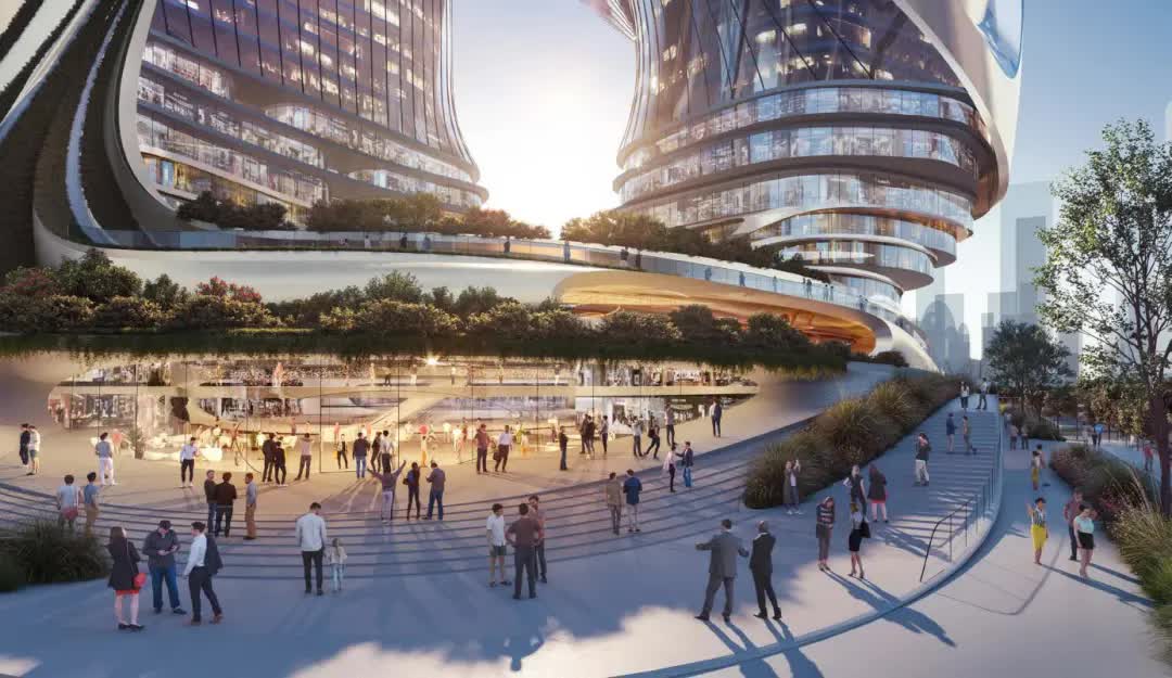 观楼客 扎哈团队又中标!400米双子塔项目重新构筑深圳湾天际线