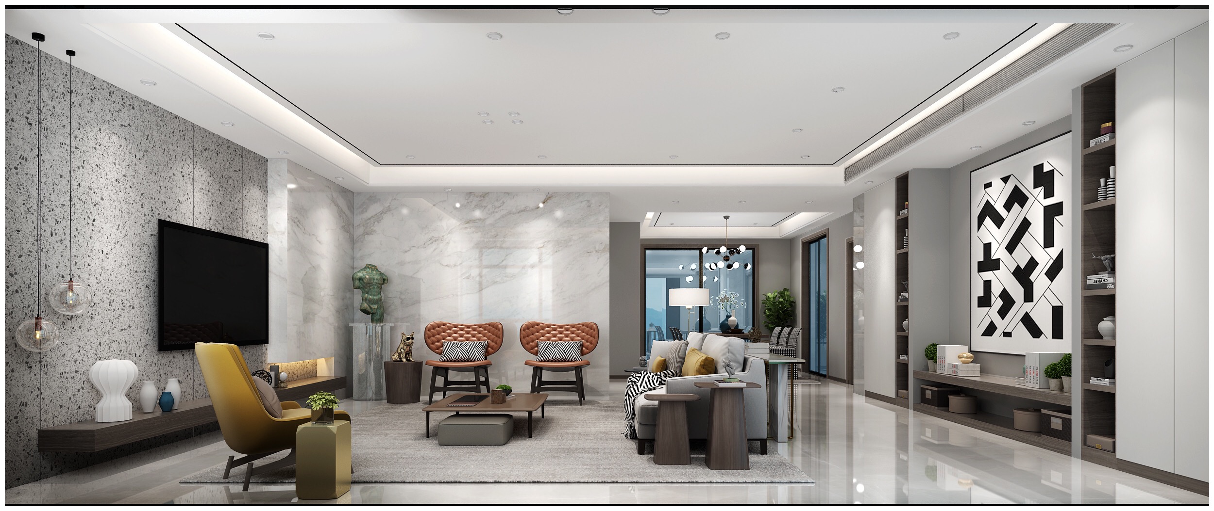 []一见倾心的现代轻奢风，简约时尚又大气，鉴赏420平别墅设计