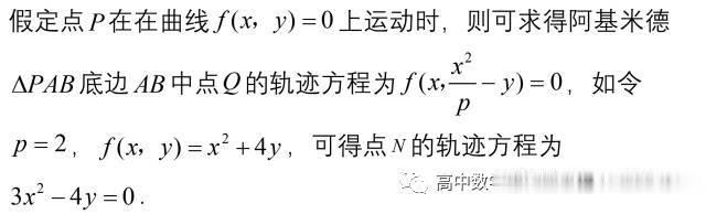 阿基米德:高考数学命题的一个藏宝库----阿基米德三角形