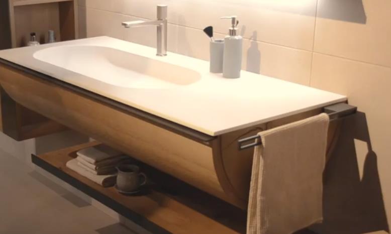 |方形洗漱柜该淘汰了，换我就坚持装弧形抽屉，整个卫生间跟着沾光