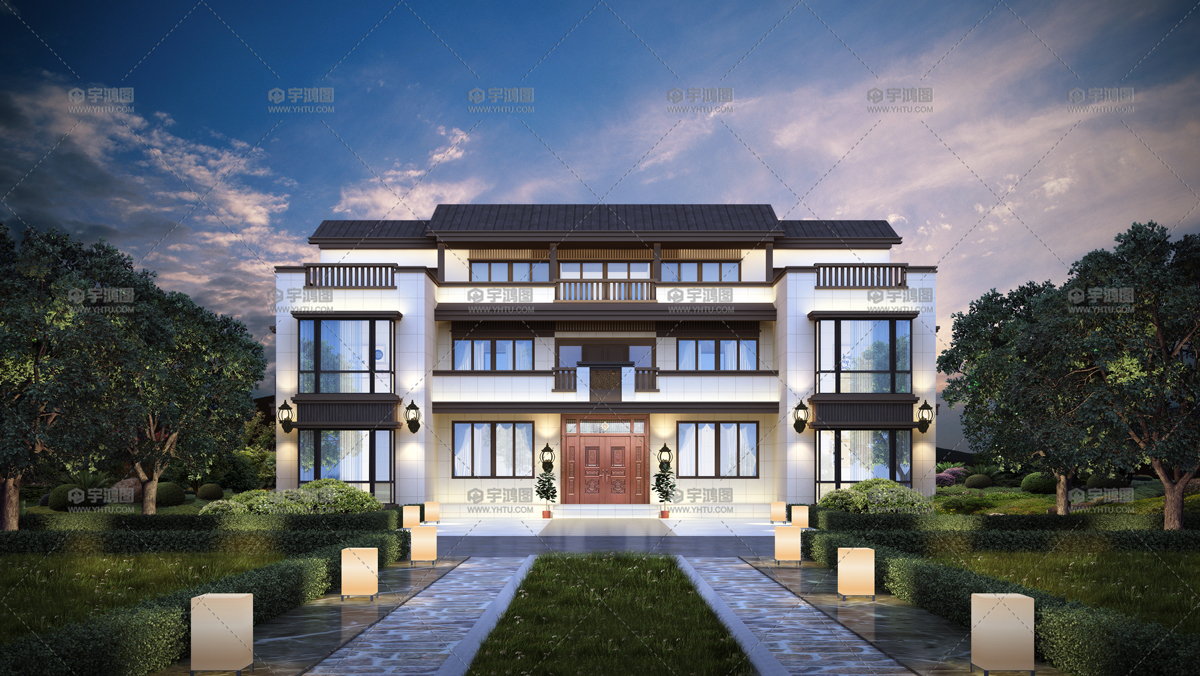 【】新中式豪华三层农村别墅，造价50万，你来一套吗？